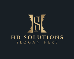 Expensive Luxury Brand Letter HS logo design