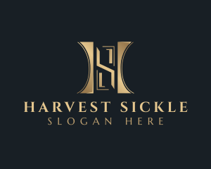 Expensive Luxury Brand Letter HS logo design