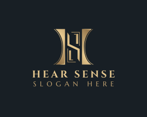 Expensive Luxury Brand Letter HS logo design