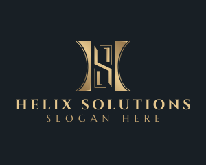 Expensive Luxury Brand Letter HS logo design