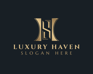 Expensive - Expensive Luxury Brand Letter HS logo design