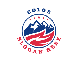 Patriotism - American Mountain Summit logo design