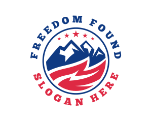 Patriotism - American Mountain Summit logo design