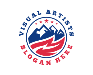 Hills - American Mountain Summit logo design