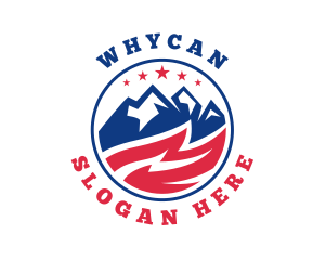 Camp - American Mountain Summit logo design