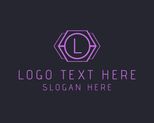 Futuristic - Gaming Line Art logo design