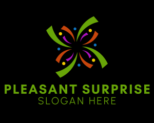 Surprise - Colorful Confetti Burst logo design