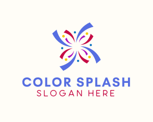 Colorful Confetti Burst logo design