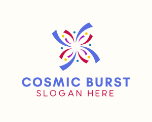 Colorful Confetti Burst logo design