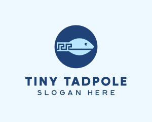 Greek Fish Tadpole logo design