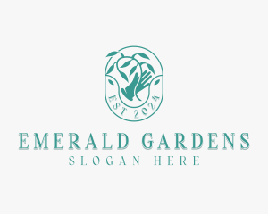 Landscaper Hand Gardener logo design