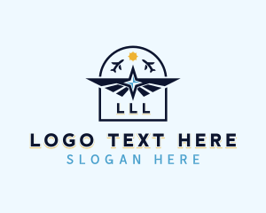 Delivery - Plane Forwarding Logistics logo design