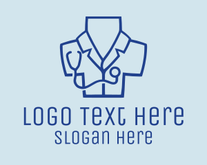 Scrub Suit - Doctor Stethoscope Cross logo design