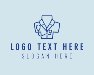 Minimalist - Doctor Stethoscope Cross logo design