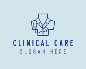 Doctor Stethoscope Cross  logo design