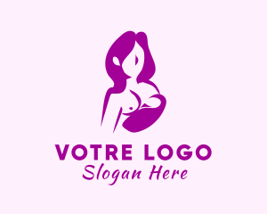 Woman Pregnancy Care Logo