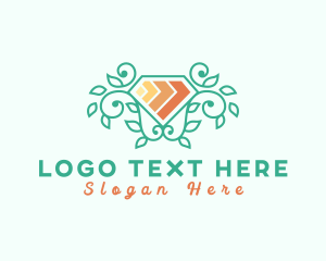 Flower Shop - Luxury Organic Jewelry logo design