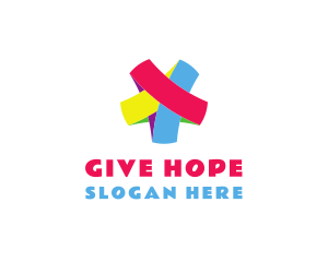 Donation - Colorful Rubber Star logo design