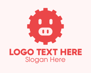 Cute - Cute Pig Gear logo design