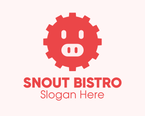 Snout - Cute Pig Gear logo design