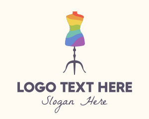 Pride - Rainbow Dress Tailoring logo design