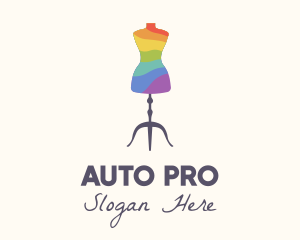 Lgbtq - Rainbow Dress Tailoring logo design