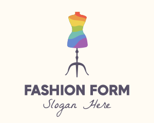 Rainbow Dress Tailoring logo design