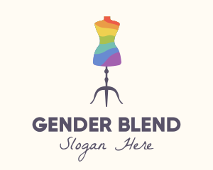 Gender - Rainbow Dress Tailoring logo design