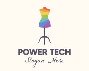 Transgender - Rainbow Dress Tailoring logo design
