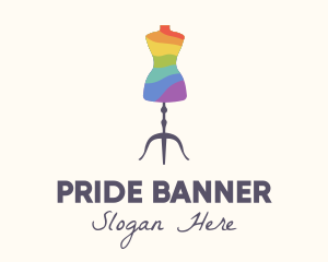 Rainbow Dress Tailoring logo design