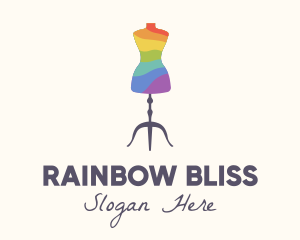 Lgbtq - Rainbow Dress Tailoring logo design