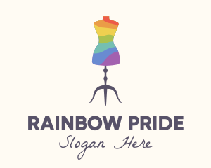 Rainbow Dress Tailoring logo design