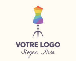 Allies - Rainbow Dress Tailoring logo design