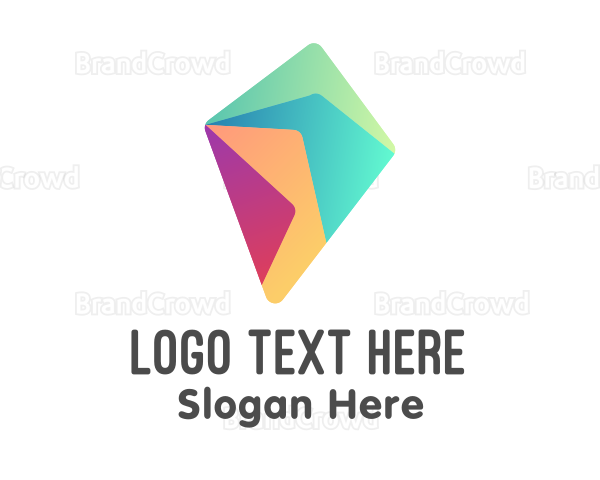 Colorful Diamond Kite Logo