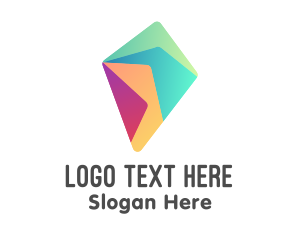 Fold - Colorful Diamond Kite logo design