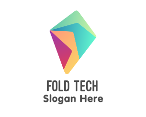 Fold - Colorful Diamond Kite logo design