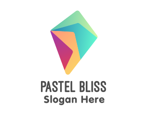 Colorful Diamond Kite logo design