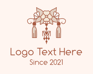 Elegant - Flower Dangle Earring logo design