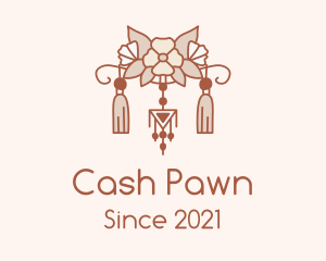 Pawn - Flower Dangle Earring logo design