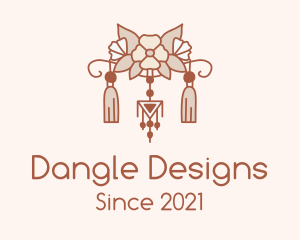 Dangle - Flower Dangle Earring logo design