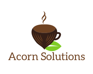 Acorn - Hazelnut Coffee Cup logo design