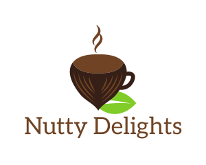 Peanut - Hazelnut Coffee Cup logo design