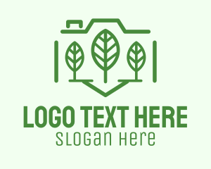 Landscape Photographer - Camera Tree Outline logo design