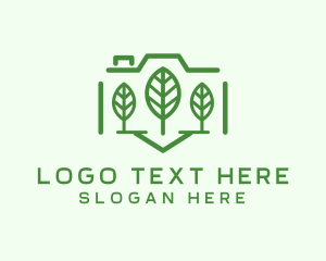 Eco Friendly - Camera Tree Outline logo design