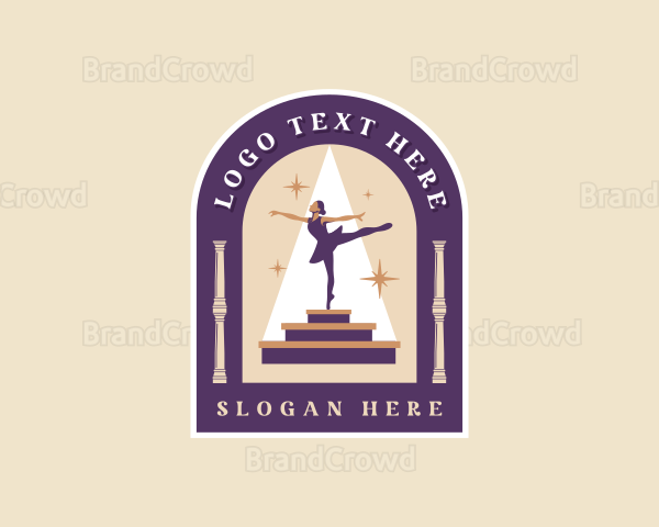 Stage Ballerina Dancer Logo