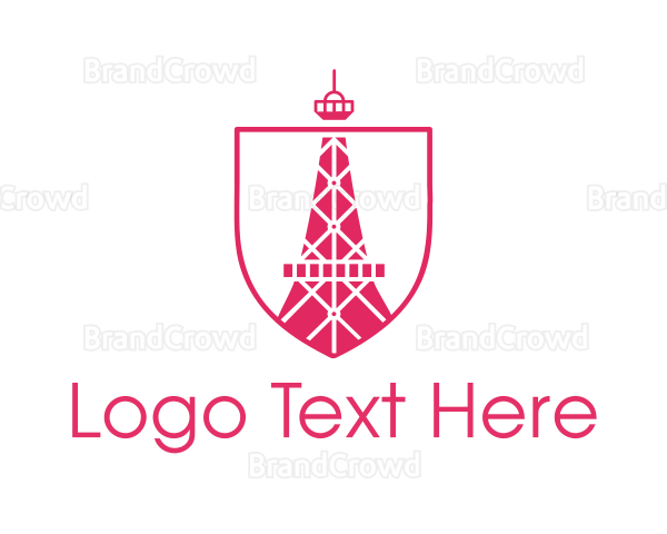 Pink Eiffel Tower Logo