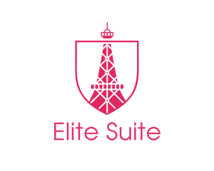 Pink Eiffel Tower logo design