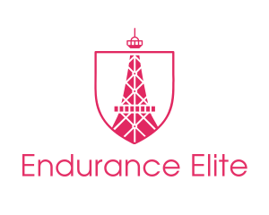 Pink Eiffel Tower logo design