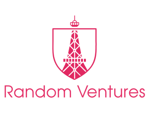 Pink Eiffel Tower logo design