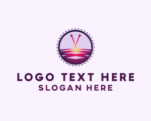 Thread - Cross Stitch Patch logo design